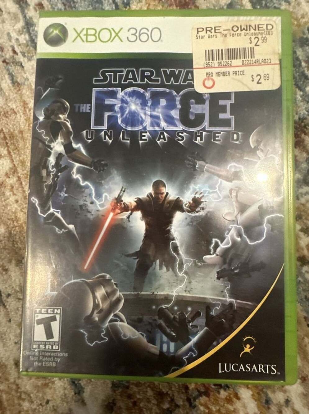 LucasArts Star Wars The Force Unleashed Xbox 360